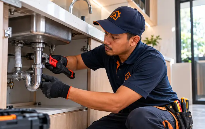 Tukang paip membaiki paip sinki, tukang paip KerjaTukang untuk pelanggan yang juga perlukan kerja kabinet dapur di Bukit Bintang
